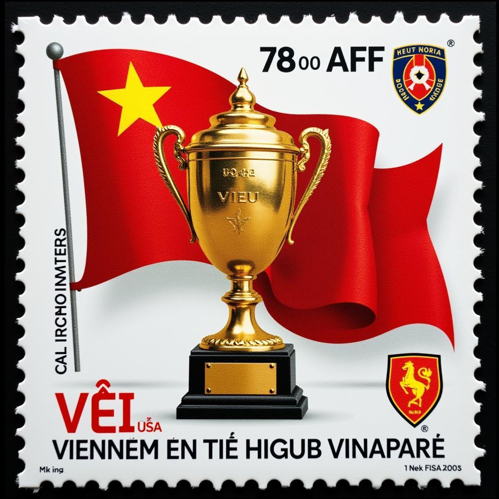 Tem kỷ niệm đội tuyển Việt Nam vô địch AFF Cup