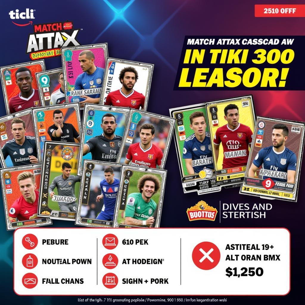 Thẻ cầu thủ Match Attax Tiki khuyến mãi hấp dẫn