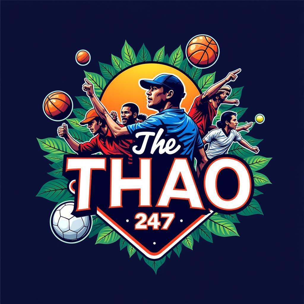 Thiết kế đồ họa thể thao với logo PNG