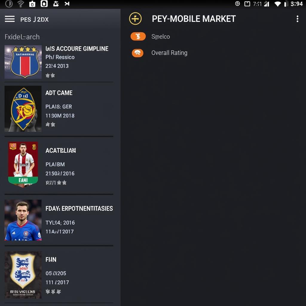 Tìm kiếm người mua trong PES 2020 Mobile