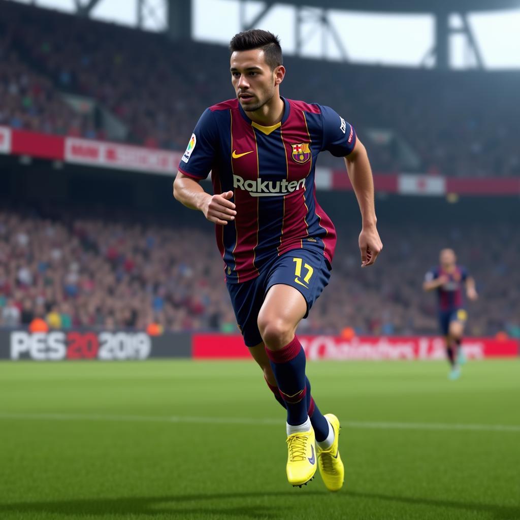 Cầu thủ PES 2019 đang bứt tốc