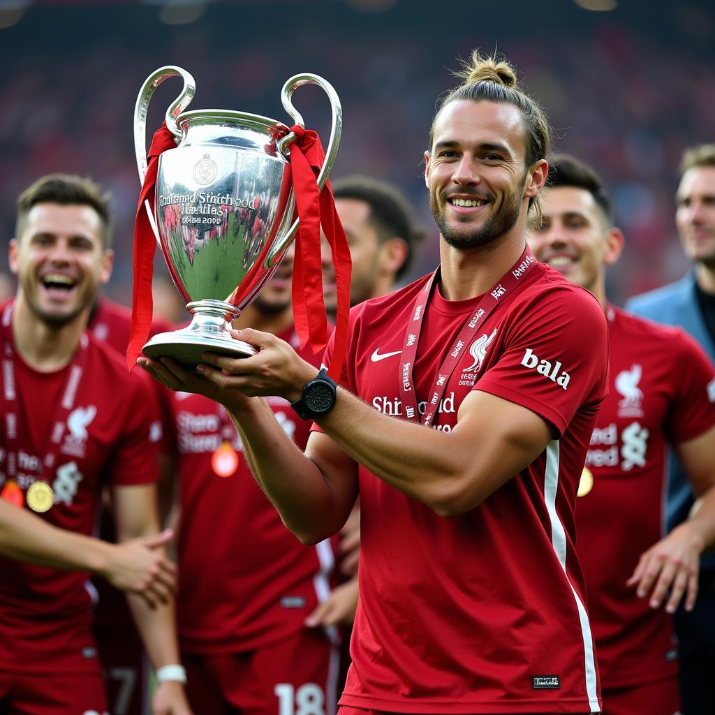 Van Dijk nâng cao chiếc cúp C1 năm 2019