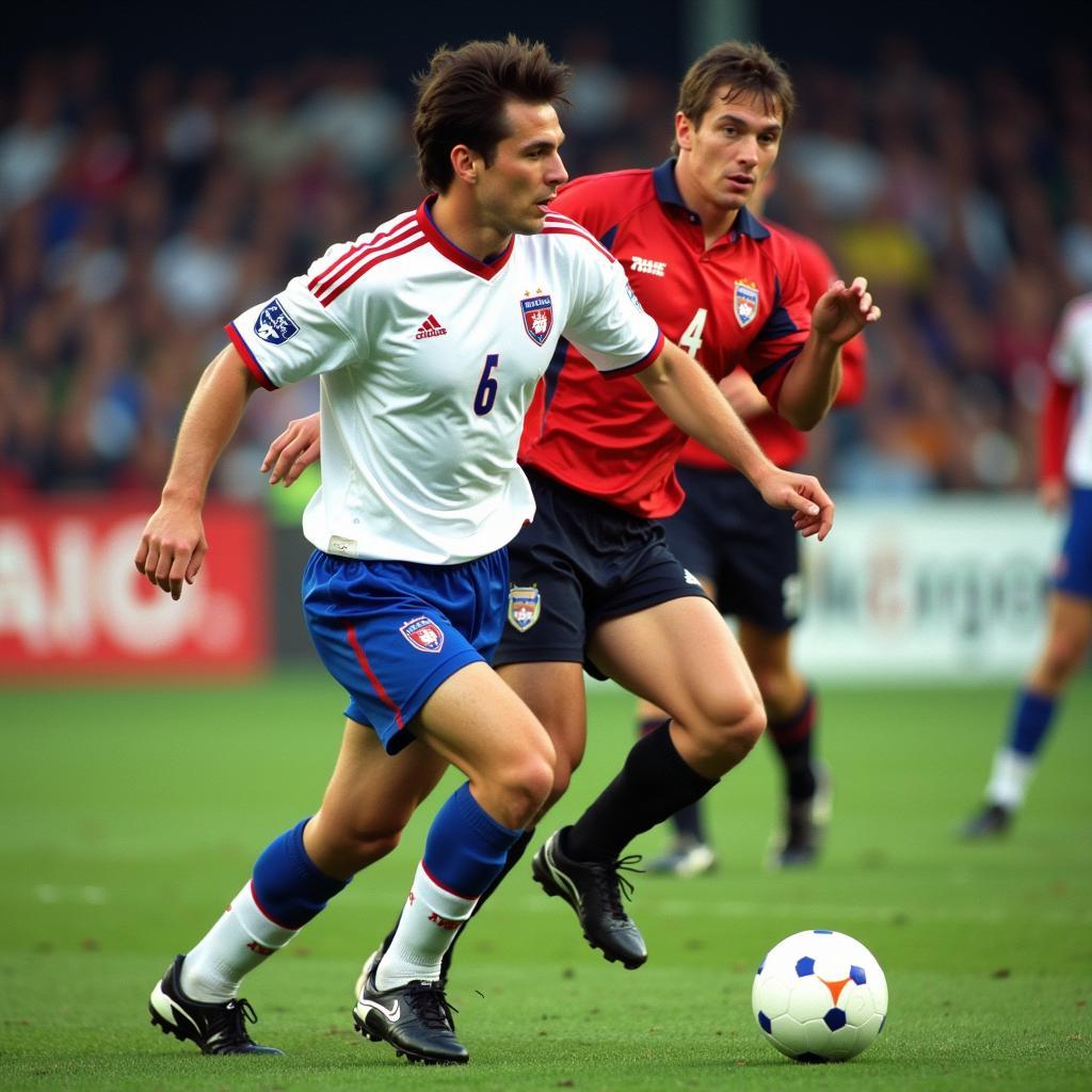 Zlatko Zahovic thể hiện kỹ năng điêu luyện tại Euro 2000