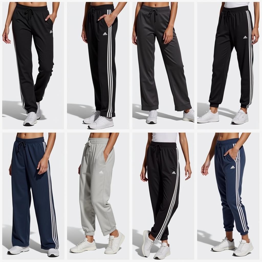 Các kiểu quần thể thao adidas nữ 3 sọc: jogger, legging, ống rộng...