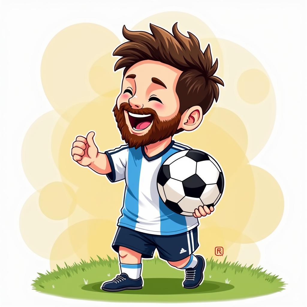 Hình ảnh chibi cầu thủ Messi đáng yêu