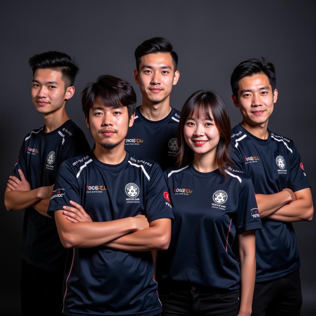 Nova Euro team posing confidently for a promotional photo, symbolizing their bright future in the competitive scene.