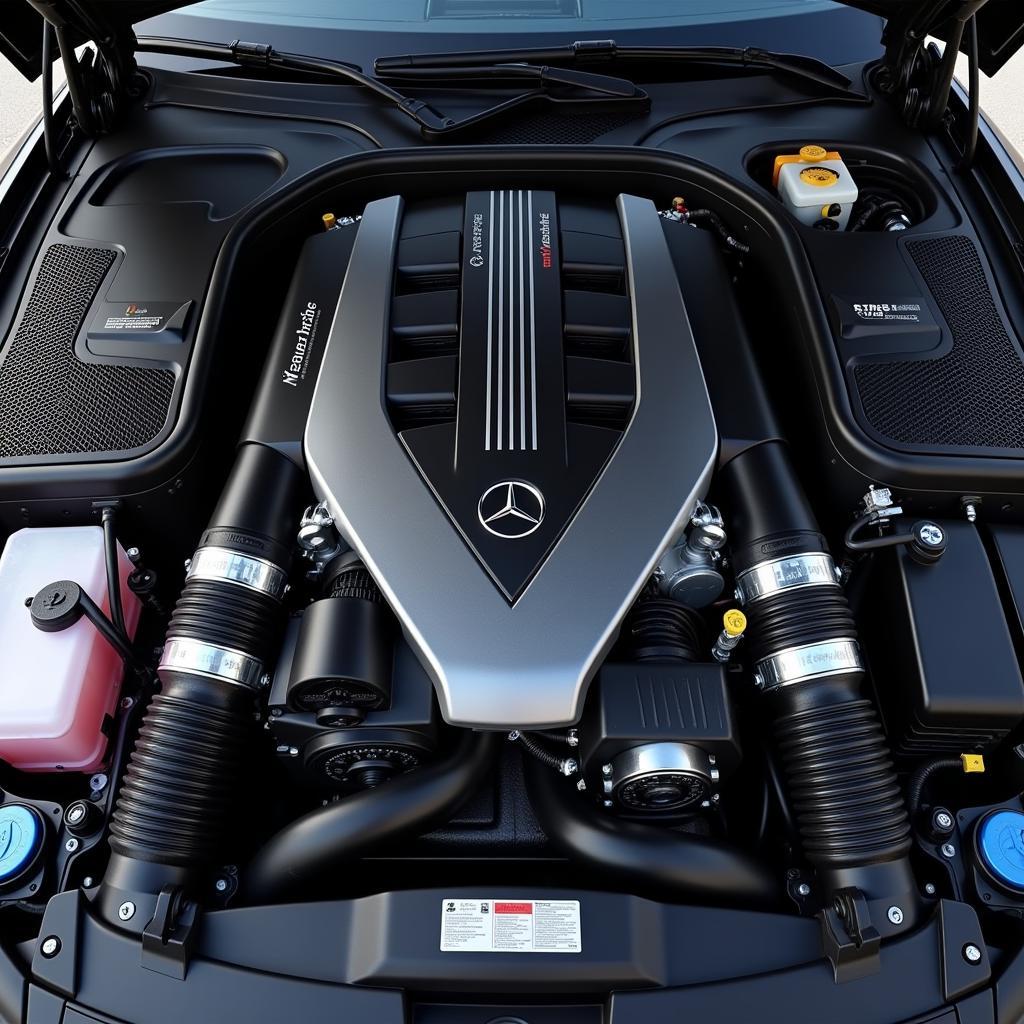 Động cơ V8 mạnh mẽ của Mercedes dòng thể thao