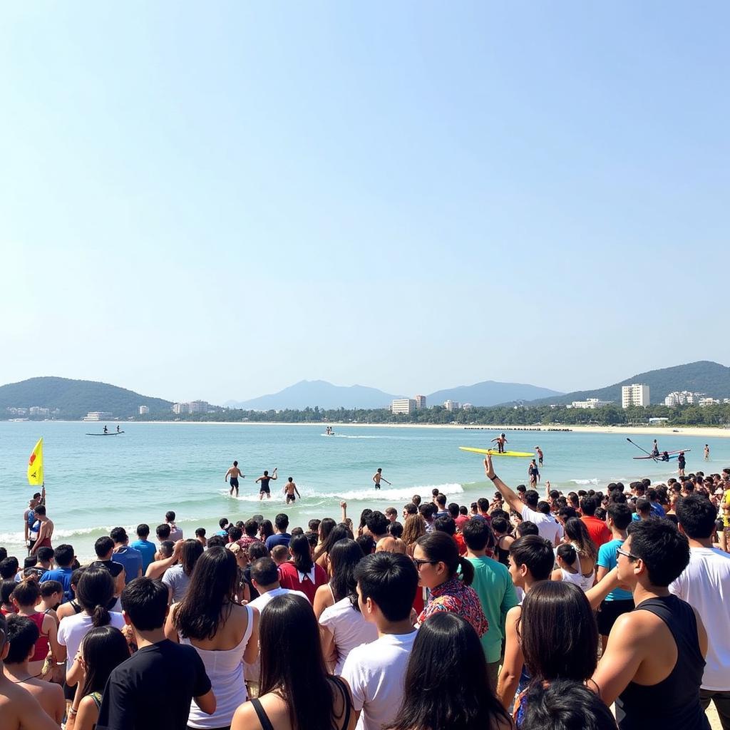 Giá vé thể thao nước Nha Trang 2019: Cảnh tượng đông người