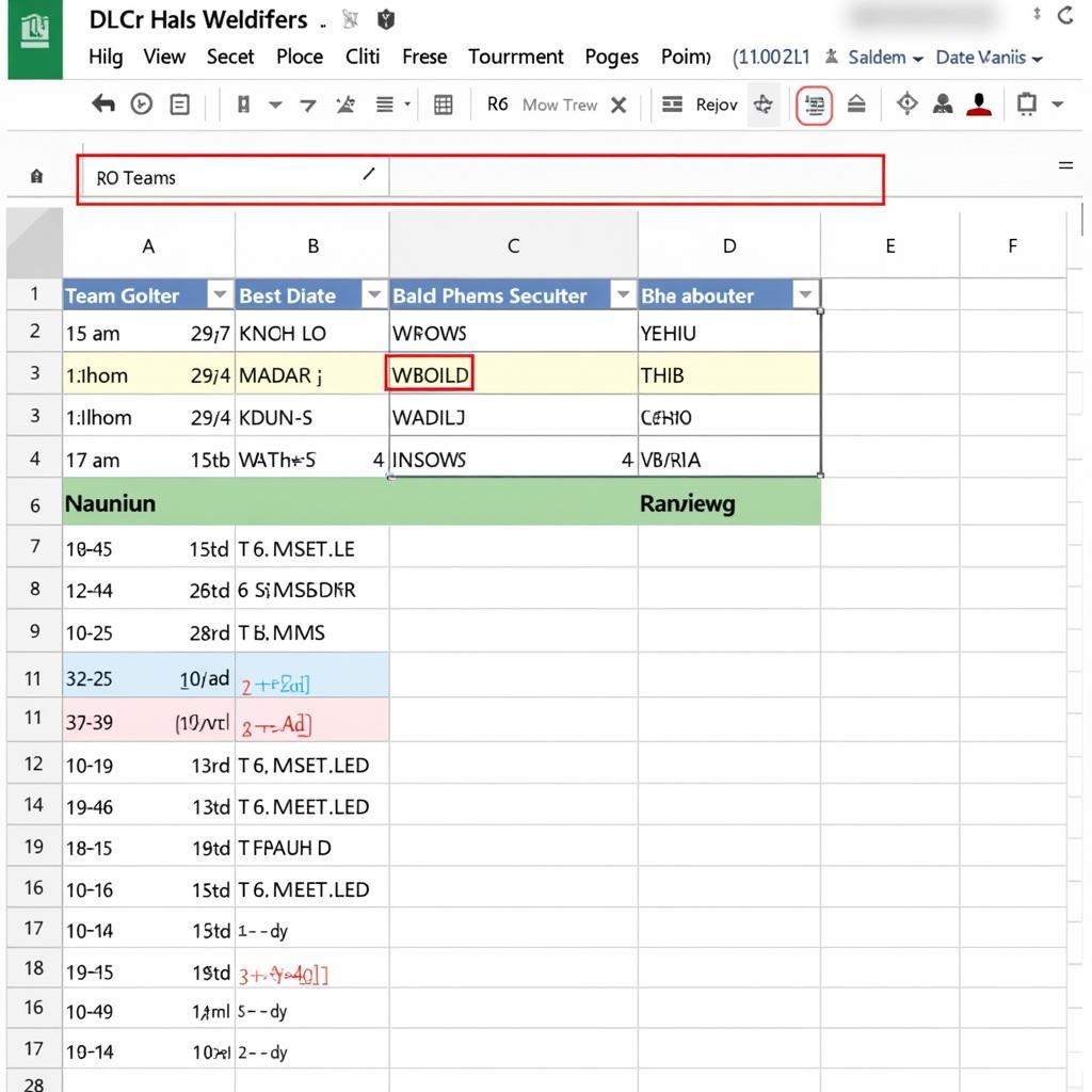 Lập Lịch Thi Đấu Thể Thao Excel