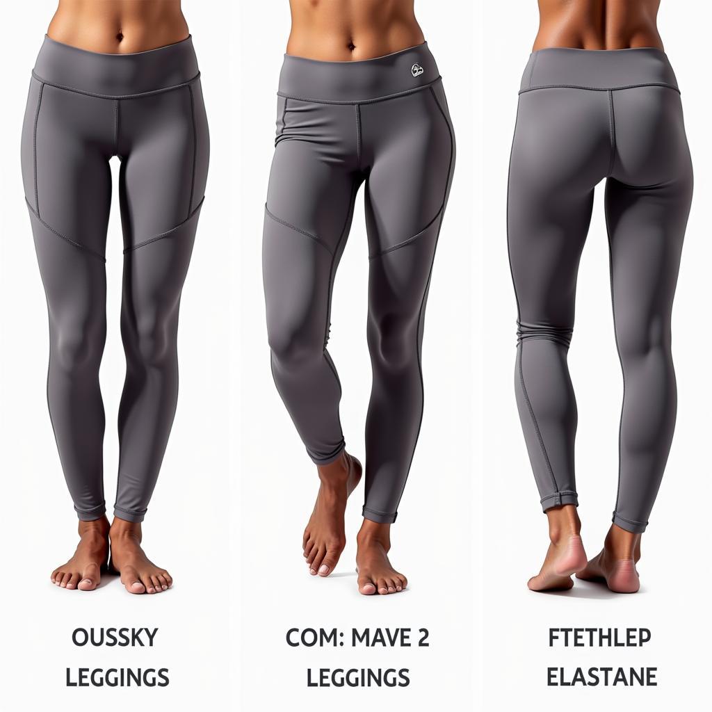 Legging thể thao với chất liệu co giãn