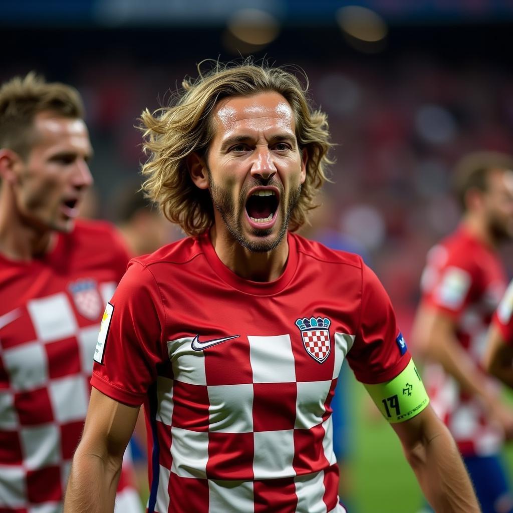 Luka Modric cùng đội tuyển Croatia