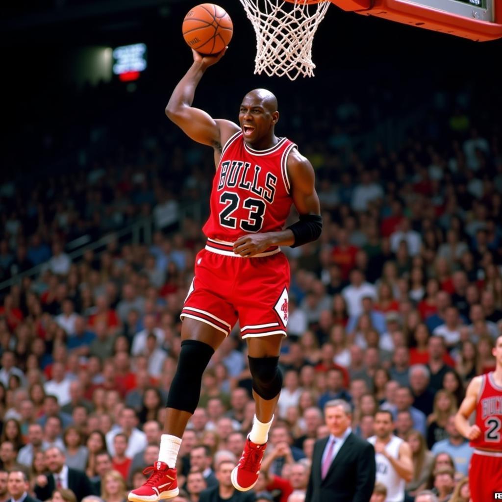 Michael Jordan Đang Lên Rổ