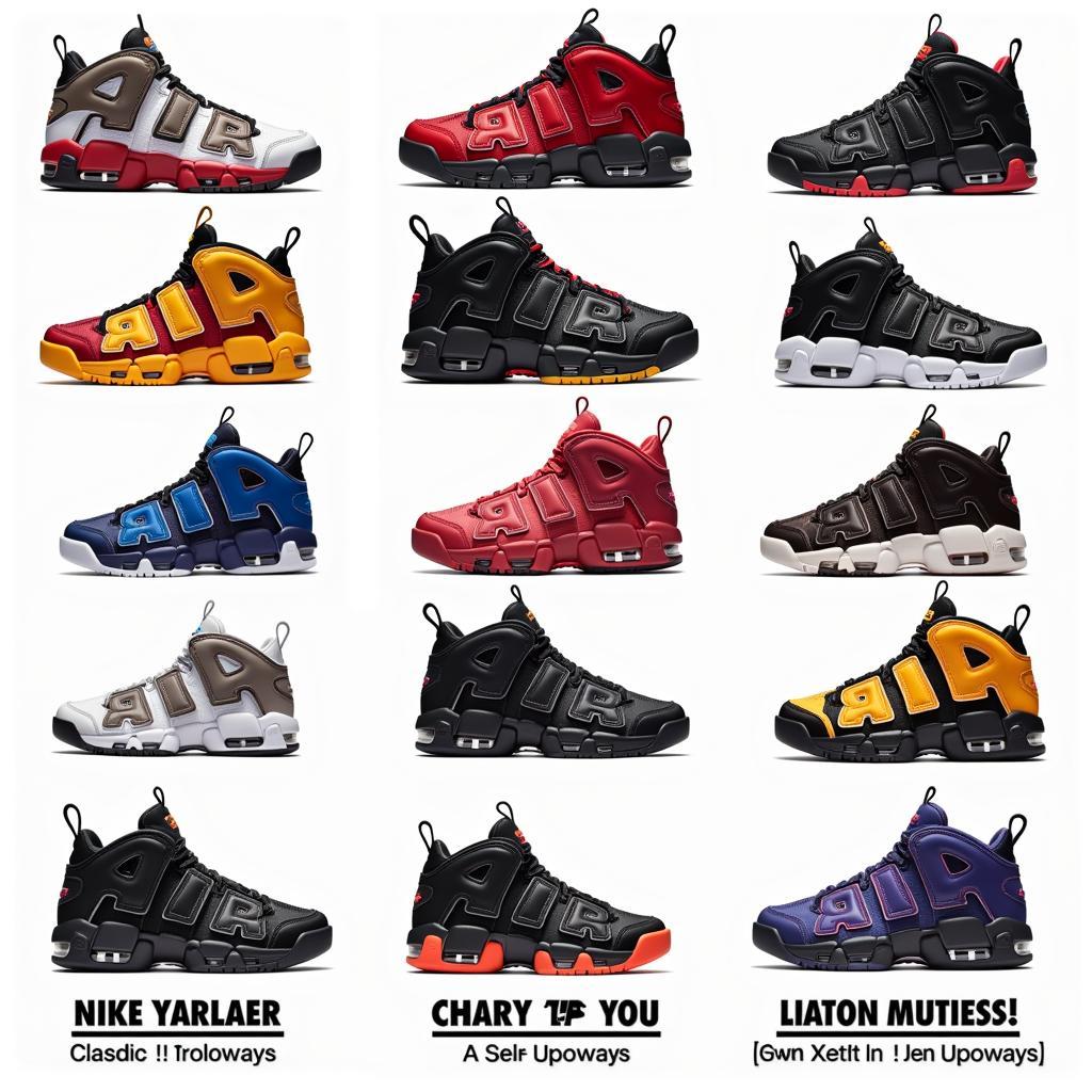 Các phối màu khác nhau của Nike Air More Uptempo