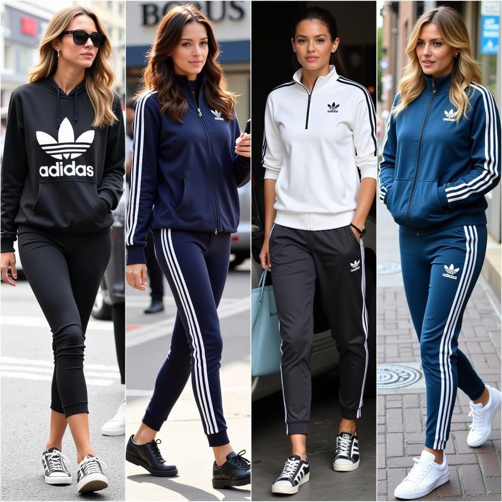 Phong cách thể thao nữ Adidas ngôi sao