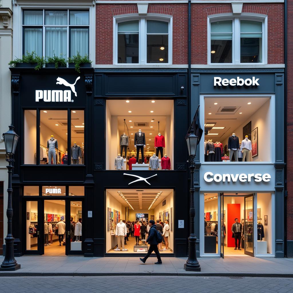 Cửa hàng Puma, Reebok và Converse