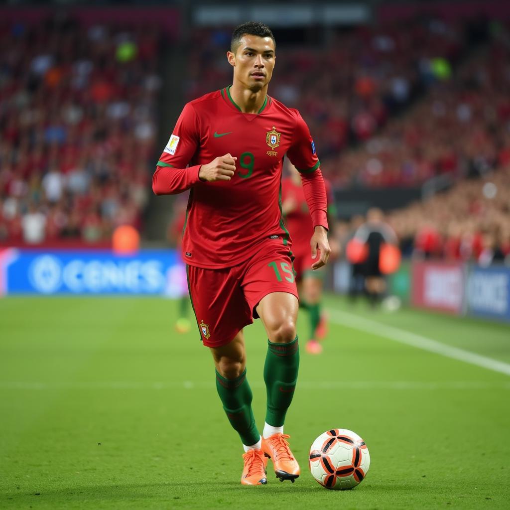 Ronaldo trong màu áo Seleção das Quinas