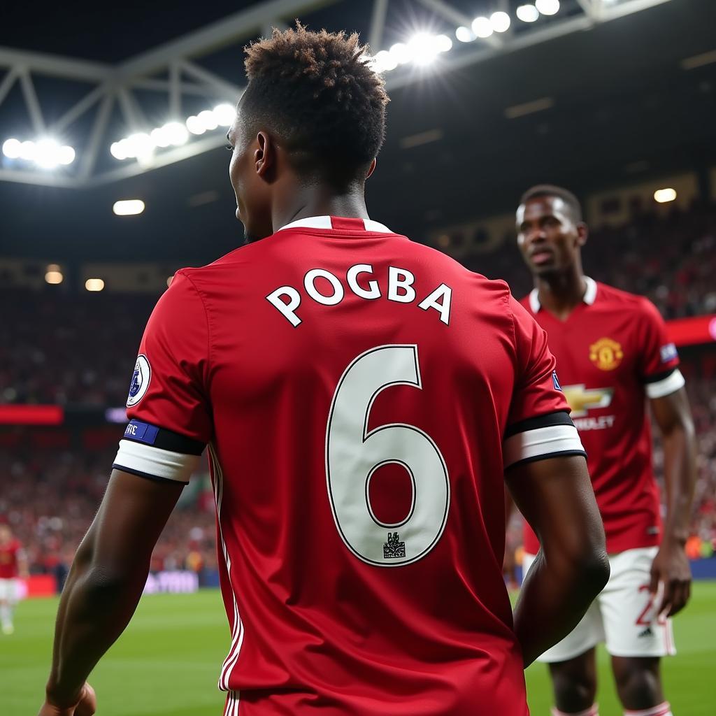 Paul Pogba trong màu áo số 6 của Manchester United mùa giải 2019