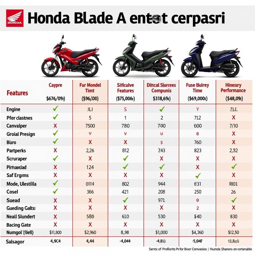 So sánh Honda Blade thể thao với các đối thủ cạnh tranh