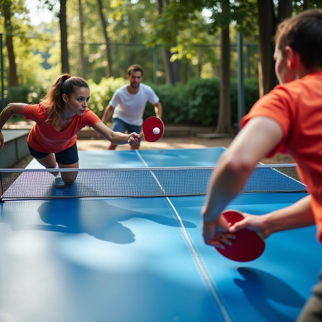 Table tennis đốt cháy calo