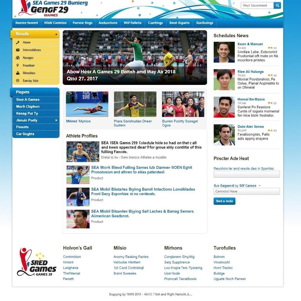 Website chính thức SEA Games 29: Cổng thông tin đa phương tiện