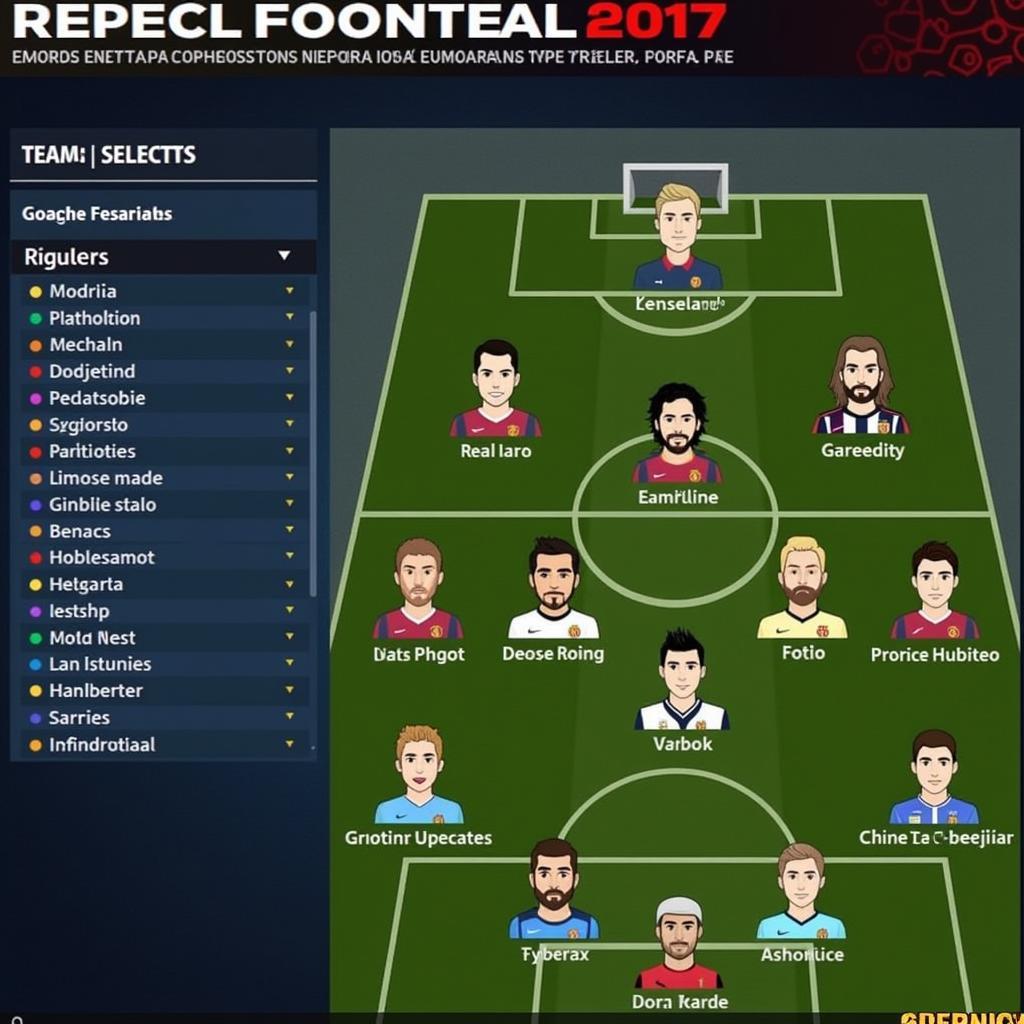 Xây dựng đội hình không huyền thoại trong PES 2017