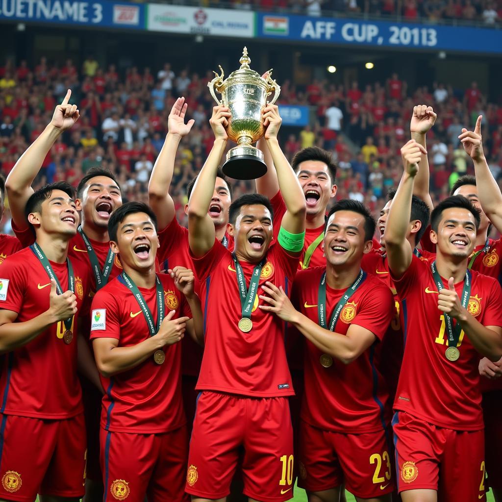 Đội tuyển Việt Nam nâng cao cúp vô địch AFF Cup