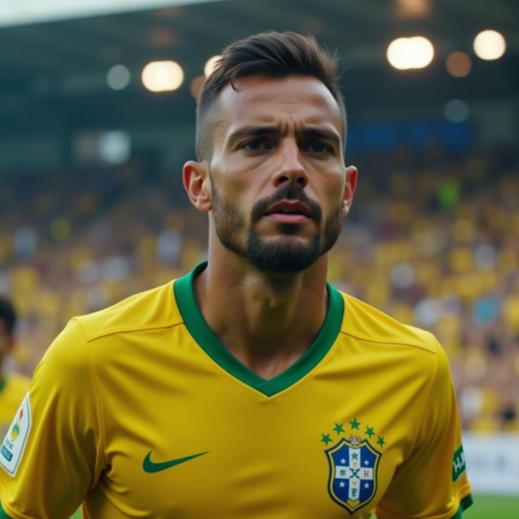 Hình ảnh áo đội tuyển Brazil 2018 trên màn ảnh