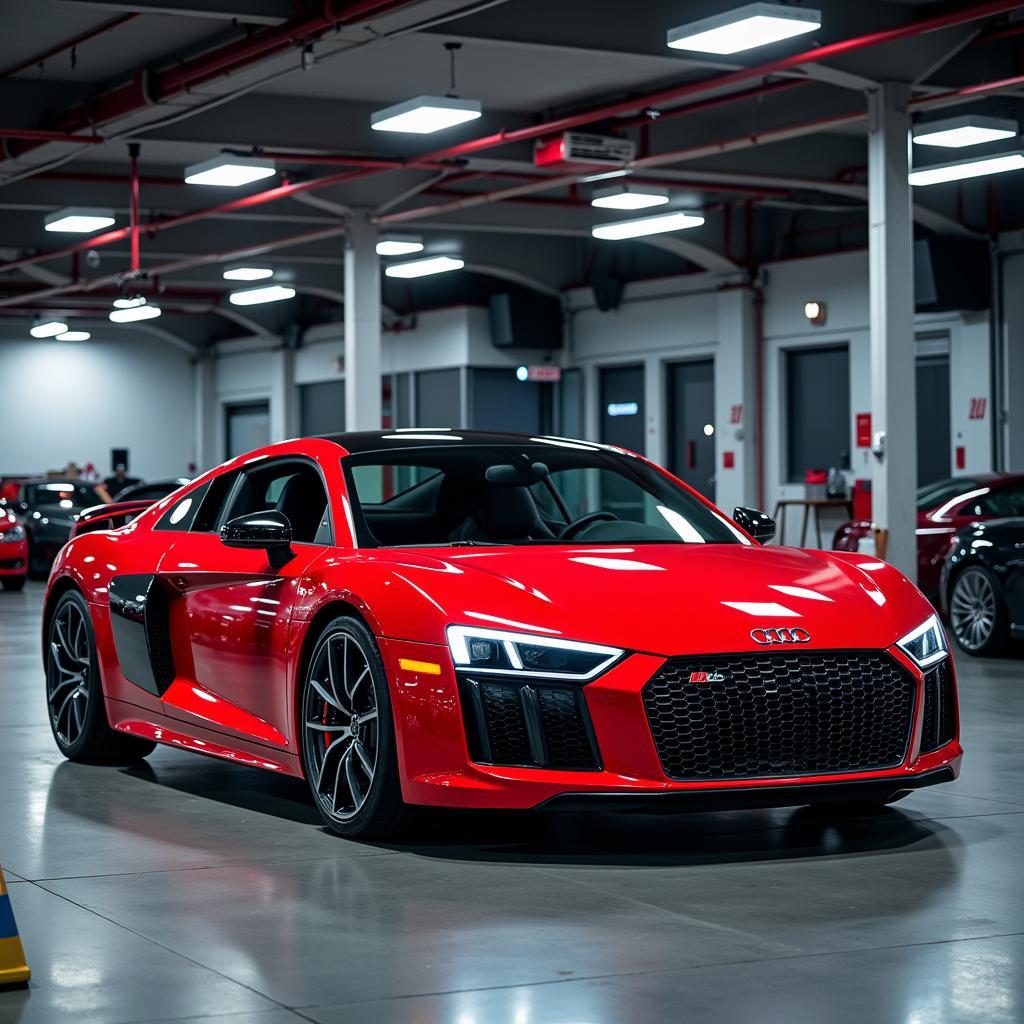 Siêu xe Audi R8 đỏ rực của Tony Stark trong Iron Man