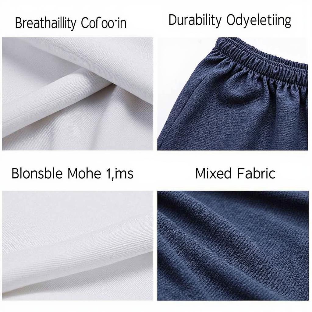 Các loại chất liệu vải quần dài thể thao nam: cotton, polyester, vải pha trộn