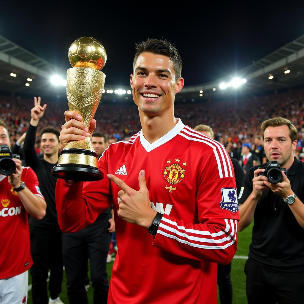 Cristiano Ronaldo nhận giải Giày Vàng 2007