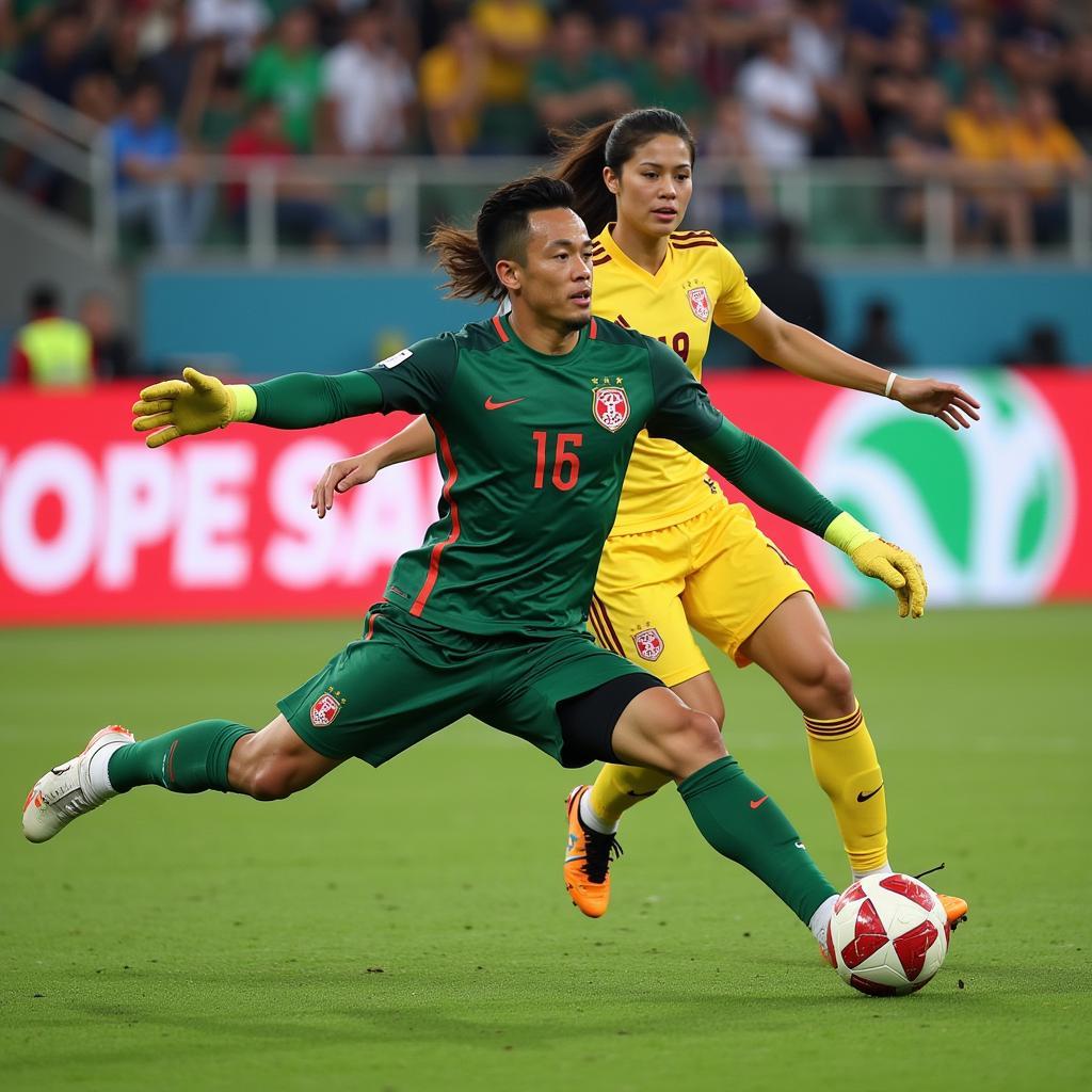 Thủ môn Đặng Văn Lâm cản phá xuất thần tại Asian Cup 2019