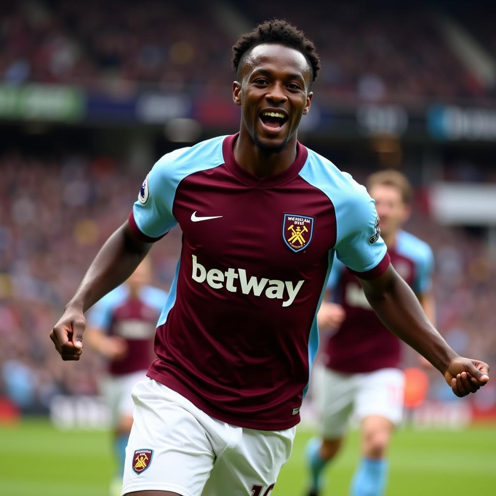 Diafra Sakho trong màu áo West Ham United