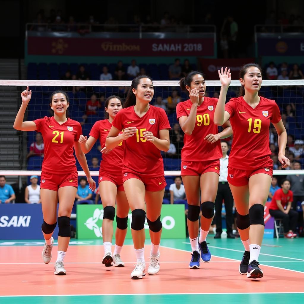 Đội hình bóng chuyền nữ Việt Nam tại ASIAD 2018