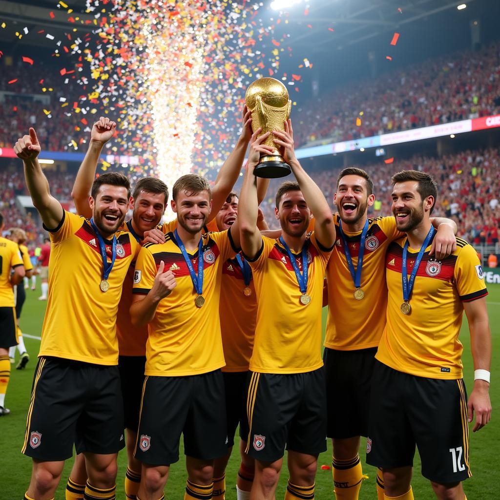 Đội tuyển Germany ăn mừng chiến thắng World Cup