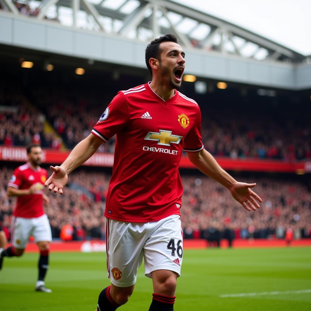 Henrikh Mkhitaryan ghi bàn cho Manchester United