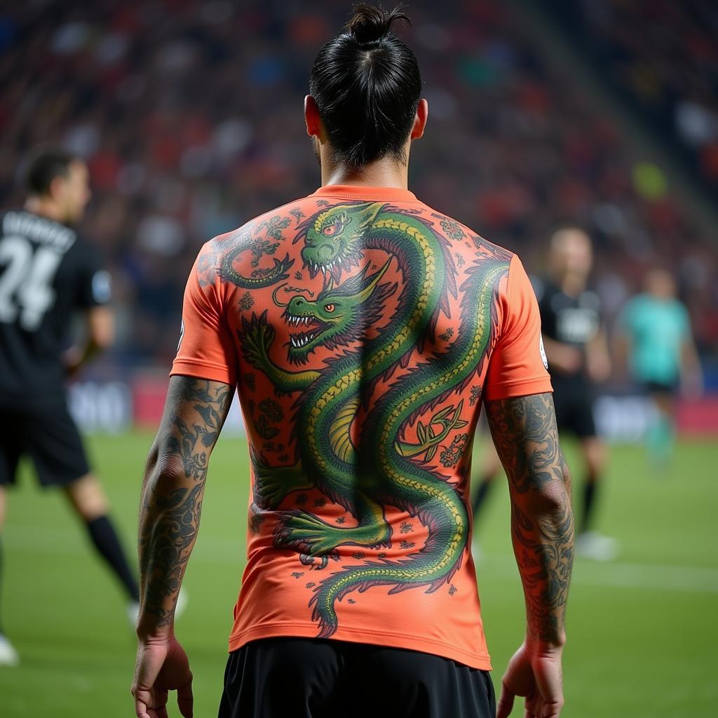 Hình xăm rồng của Zlatan Ibrahimovic