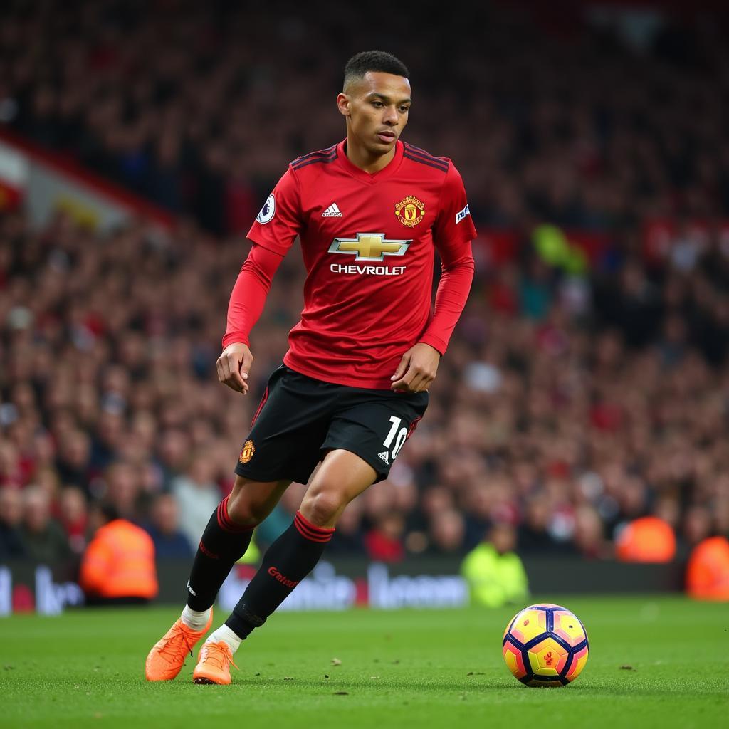 Jesse Lingard trong màu áo Manchester United