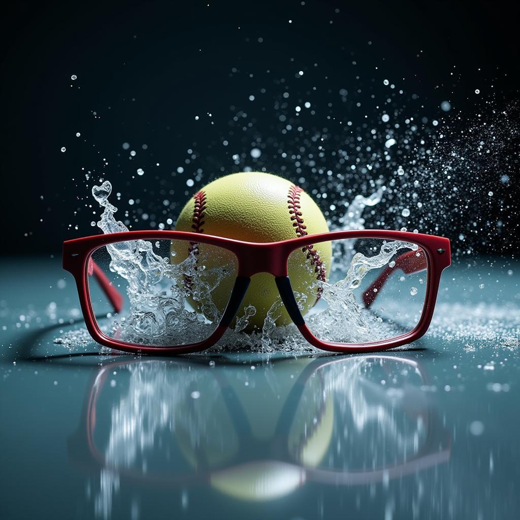 Impact-resistant sports glasses