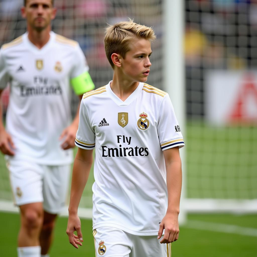 Martin Odegaard trong màu áo Real Madrid