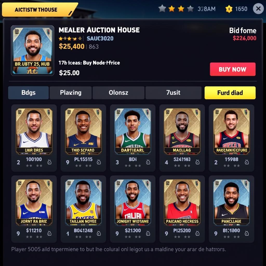 Mua Cầu Thủ NBA Live Mobile - Auction House