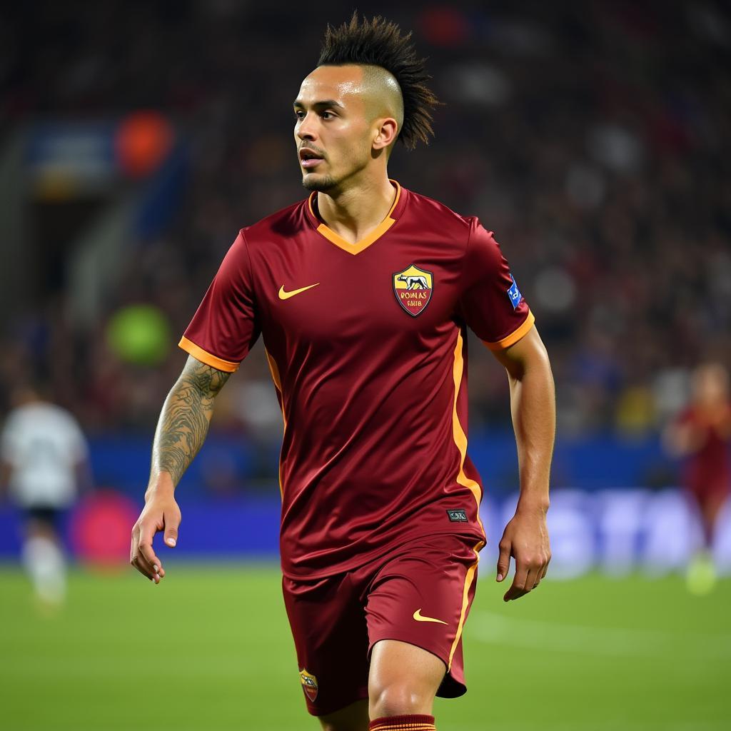 Radja Nainggolan trong màu áo AS Roma