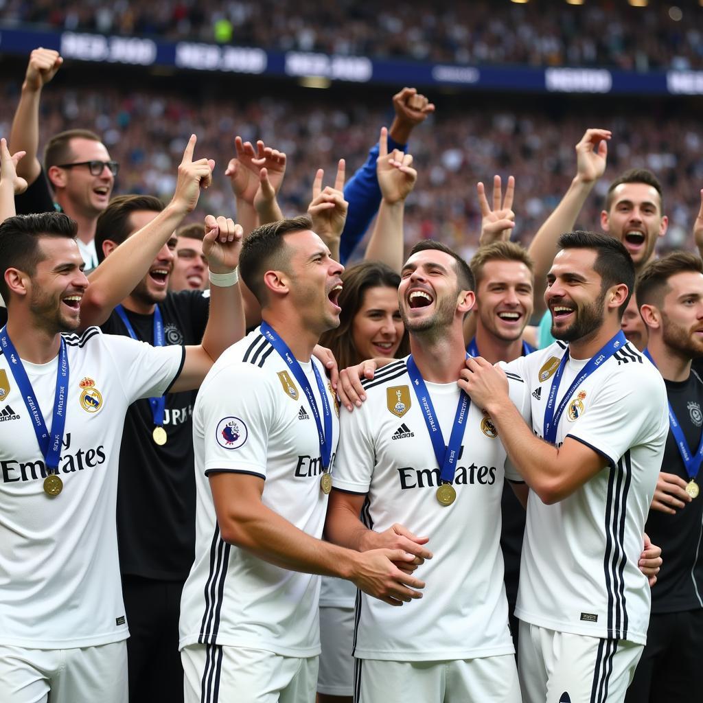 Hình ảnh Real Madrid ăn mừng chức vô địch Champions League 2018