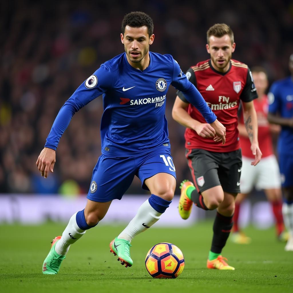 Eden Hazard với số áo 10 tại Chelsea