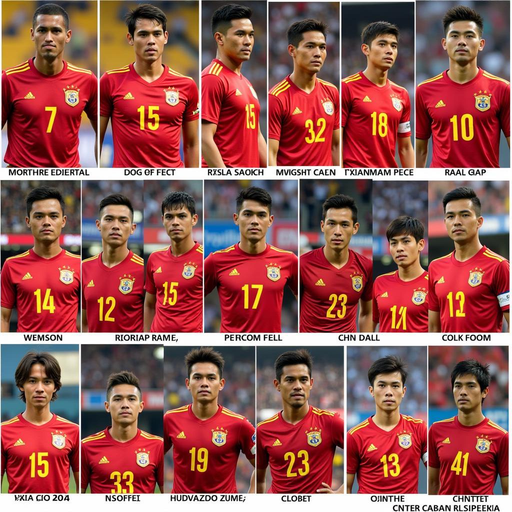 Số áo cầu thủ U23 Việt Nam tại các kỳ SEA Games