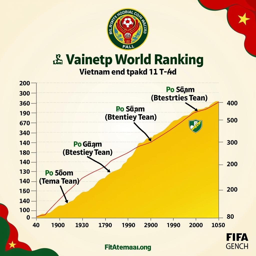 Số hạng đội tuyển Việt Nam trên bảng xếp hạng FIFA