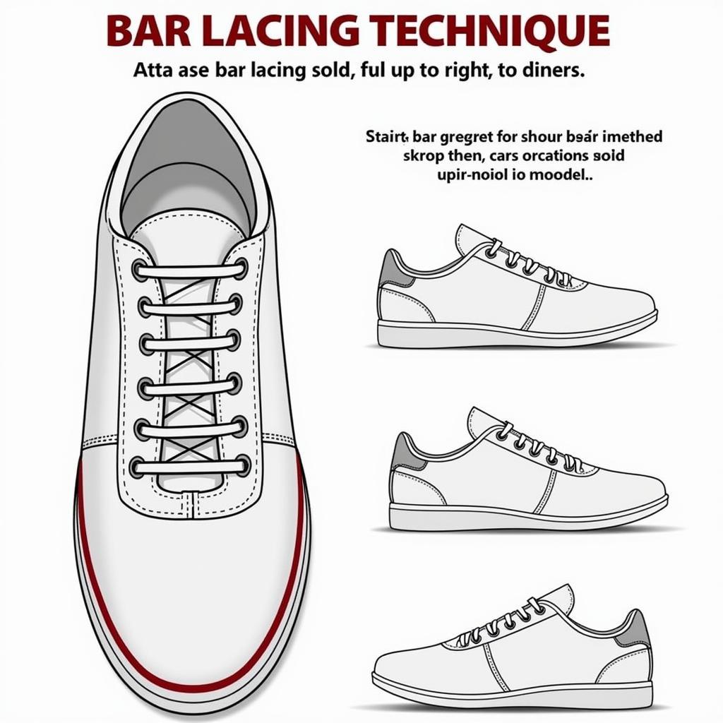 Xỏ dây giày thể thao kiểu Bar Lacing