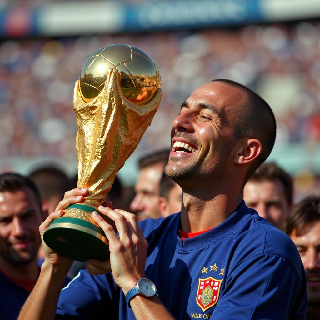 Zidane nâng cao cúp vàng World Cup