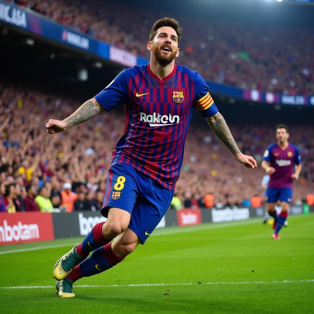 Messi ghi bàn cho Barca