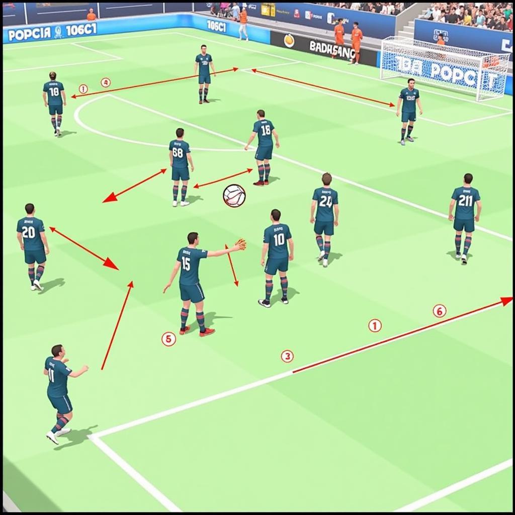 Đội hình 4-3-3 trong PES 2020 Mobile