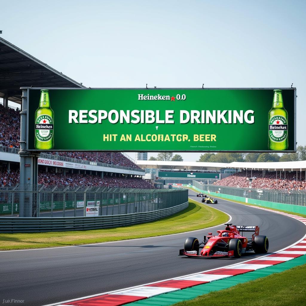 Heineken 0.0 tại F1: Biển quảng cáo Heineken 0.0 tại đường đua F1